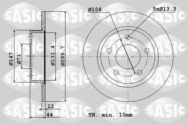 Sasic 6100028 - Bremžu diski www.autospares.lv