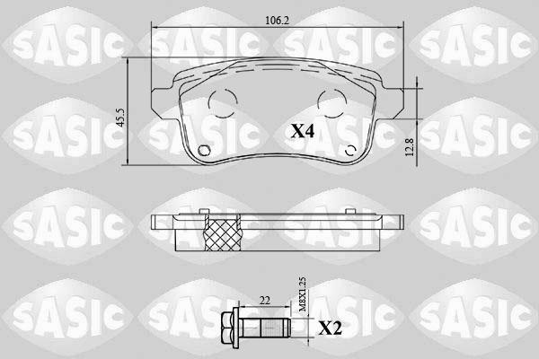 Sasic 6214049 - Bremžu uzliku kompl., Disku bremzes www.autospares.lv