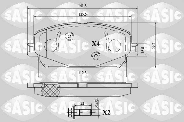 Sasic 6214046 - Bremžu uzliku kompl., Disku bremzes www.autospares.lv