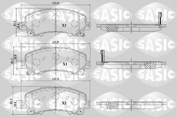 Sasic 6214040 - Bremžu uzliku kompl., Disku bremzes www.autospares.lv