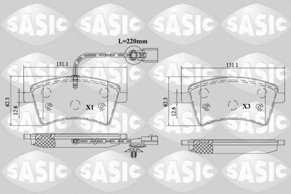 Sasic 6214043 - Bremžu uzliku kompl., Disku bremzes www.autospares.lv