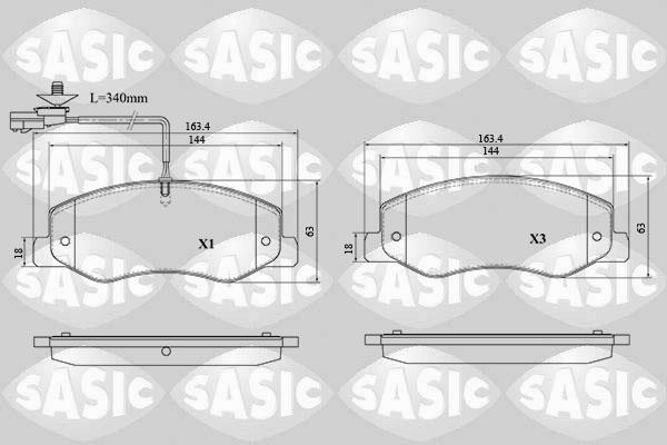 Sasic 6214042 - Bremžu uzliku kompl., Disku bremzes autospares.lv