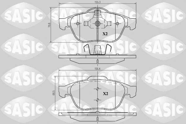 Sasic 6214009 - Bremžu uzliku kompl., Disku bremzes autospares.lv