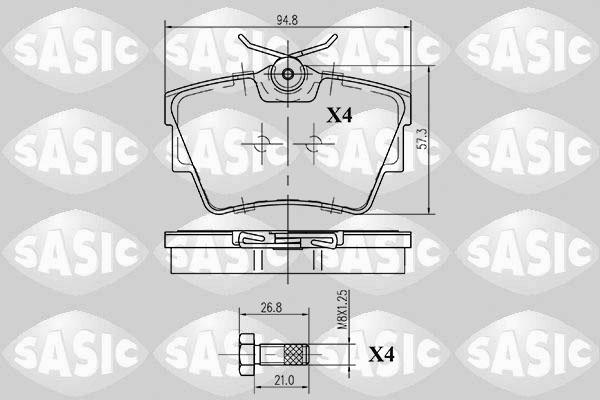 Sasic 6214005 - Bremžu uzliku kompl., Disku bremzes autospares.lv