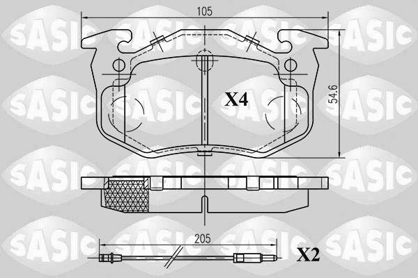 Sasic 6214001 - Bremžu uzliku kompl., Disku bremzes www.autospares.lv