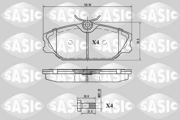 Sasic 6214008 - Bremžu uzliku kompl., Disku bremzes www.autospares.lv