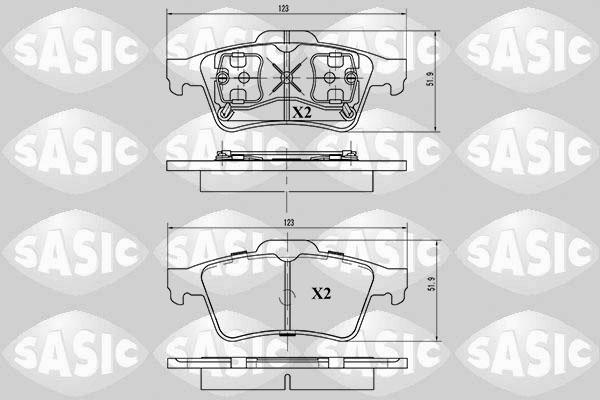 Sasic 6214003 - Bremžu uzliku kompl., Disku bremzes www.autospares.lv