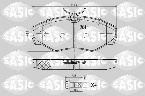 Sasic 6214007 - Bremžu uzliku kompl., Disku bremzes www.autospares.lv