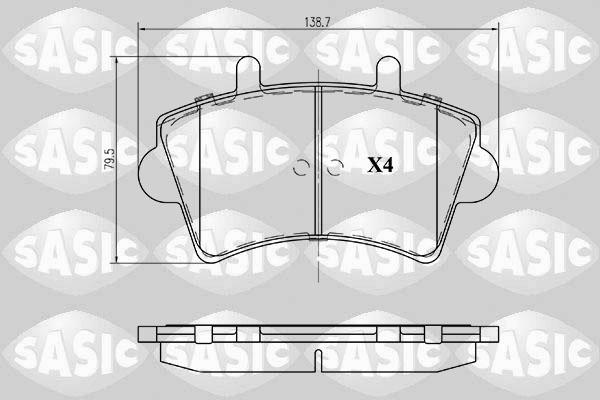 Sasic 6214015 - Bremžu uzliku kompl., Disku bremzes www.autospares.lv