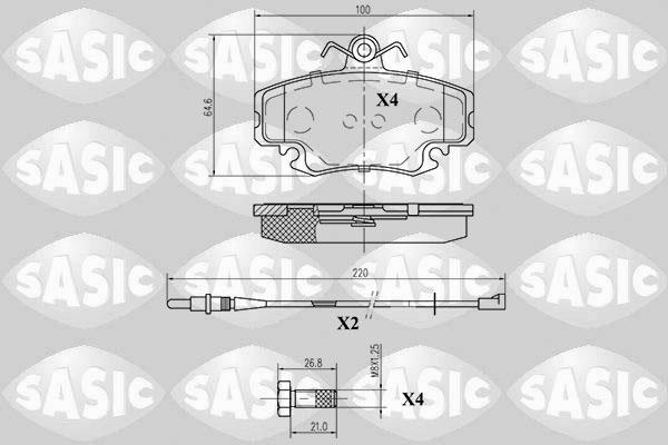 Sasic 6214010 - Bremžu uzliku kompl., Disku bremzes autospares.lv