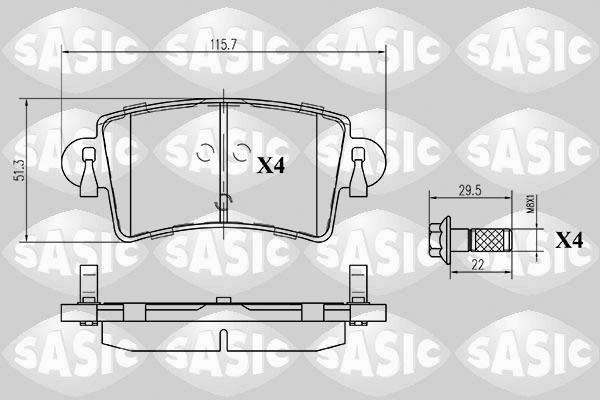 Sasic 6214013 - Bremžu uzliku kompl., Disku bremzes www.autospares.lv