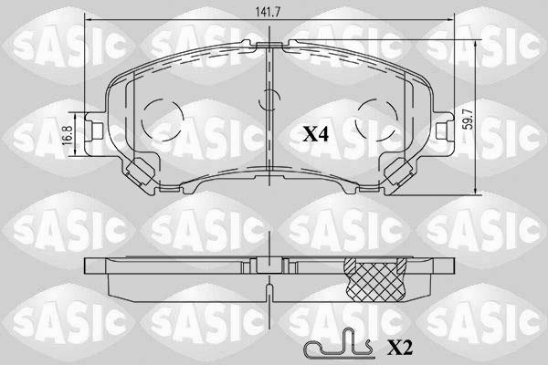 Sasic 6214039 - Bremžu uzliku kompl., Disku bremzes www.autospares.lv