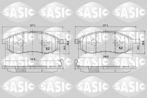 Sasic 6214036 - Bremžu uzliku kompl., Disku bremzes www.autospares.lv