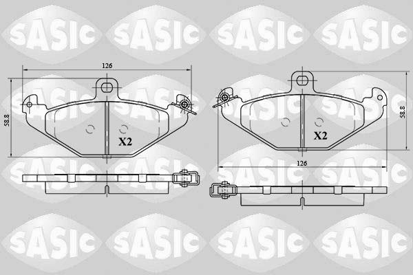 Sasic 6214031 - Bremžu uzliku kompl., Disku bremzes www.autospares.lv