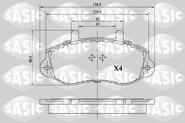 Sasic 6214033 - Bremžu uzliku kompl., Disku bremzes www.autospares.lv