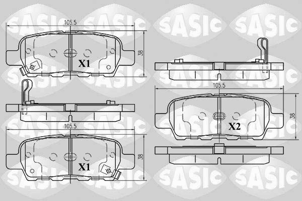 Sasic 6214025 - Bremžu uzliku kompl., Disku bremzes www.autospares.lv