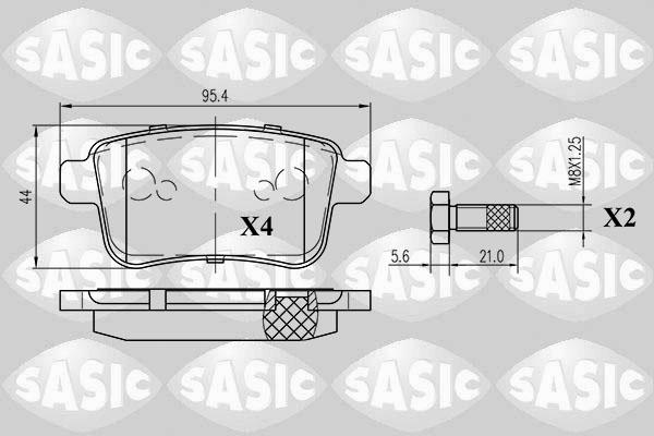 Sasic 6214020 - Bremžu uzliku kompl., Disku bremzes www.autospares.lv