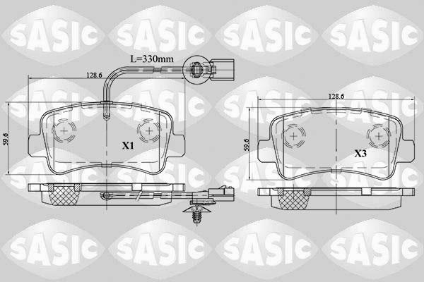 Sasic 6214021 - Bremžu uzliku kompl., Disku bremzes autospares.lv