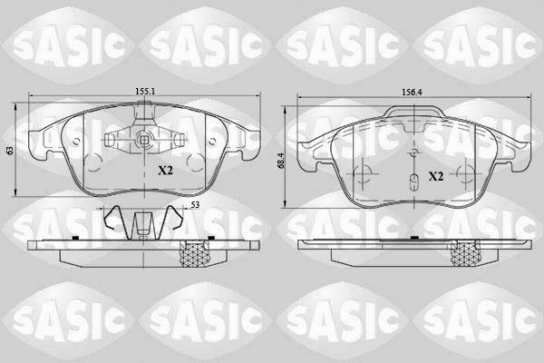 Sasic 6214027 - Bremžu uzliku kompl., Disku bremzes www.autospares.lv