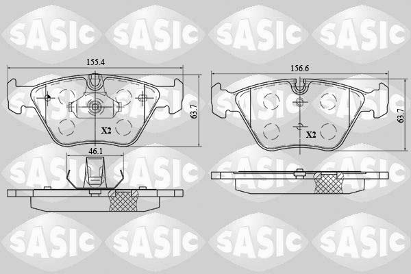 Sasic 6216099 - Тормозные колодки, дисковые, комплект www.autospares.lv