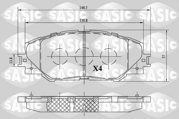 Sasic 6216091 - Bremžu uzliku kompl., Disku bremzes www.autospares.lv