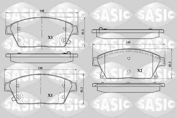 Sasic 6216098 - Bremžu uzliku kompl., Disku bremzes www.autospares.lv