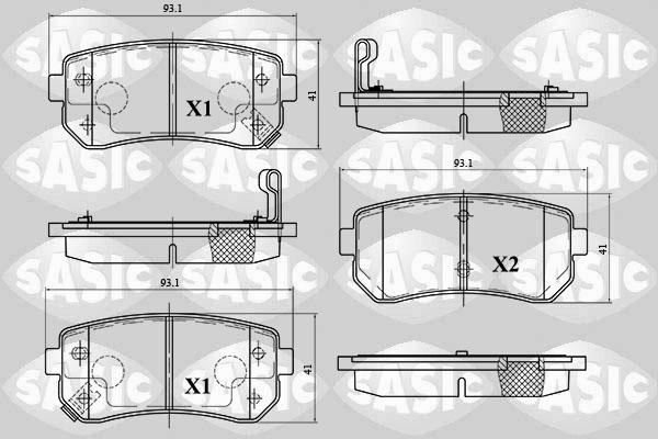 Sasic 6216097 - Brake Pad Set, disc brake www.autospares.lv