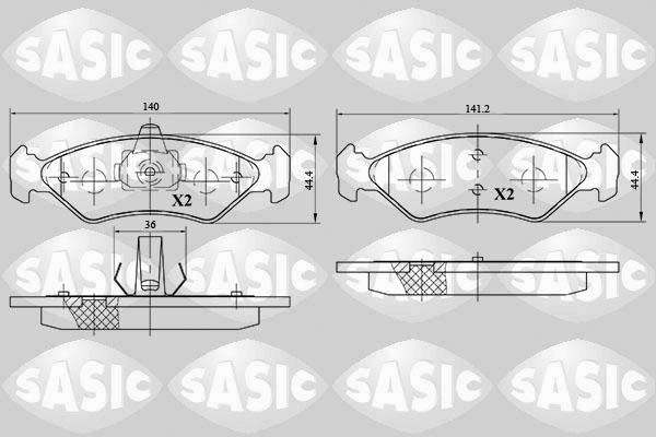 Sasic 6216049 - Bremžu uzliku kompl., Disku bremzes autospares.lv