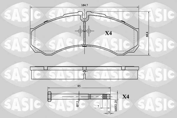 Sasic 6216041 - Bremžu uzliku kompl., Disku bremzes www.autospares.lv