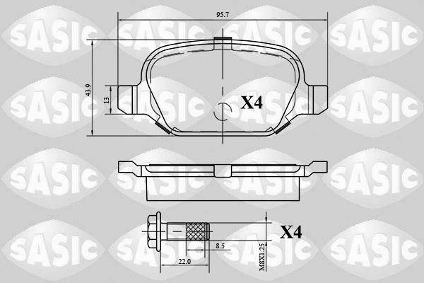 Sasic 6216043 - Bremžu uzliku kompl., Disku bremzes autospares.lv