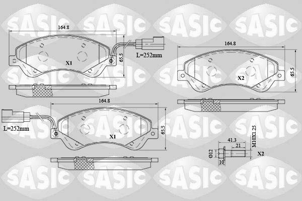 Sasic 6216042 - Bremžu uzliku kompl., Disku bremzes www.autospares.lv