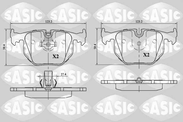 Sasic 6216054 - Bremžu uzliku kompl., Disku bremzes www.autospares.lv