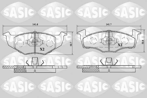 Sasic 6216051 - Bremžu uzliku kompl., Disku bremzes www.autospares.lv