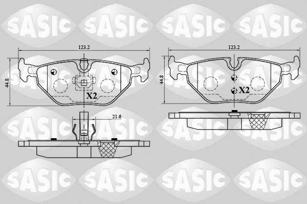 Sasic 6216053 - Bremžu uzliku kompl., Disku bremzes autospares.lv