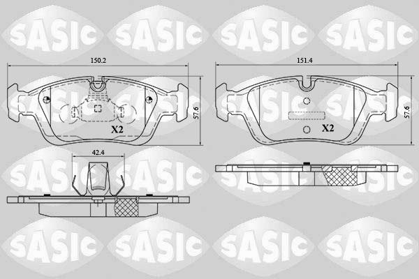 Sasic 6216052 - Bremžu uzliku kompl., Disku bremzes www.autospares.lv