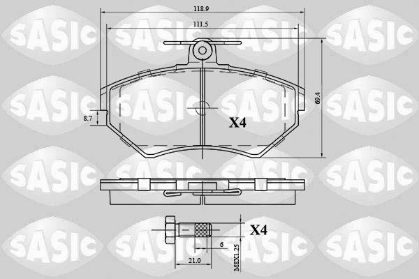 Sasic 6216057 - Bremžu uzliku kompl., Disku bremzes autospares.lv