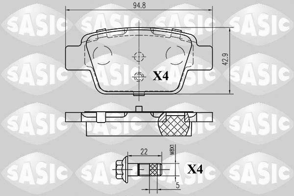 Sasic 6216065 - Bremžu uzliku kompl., Disku bremzes www.autospares.lv