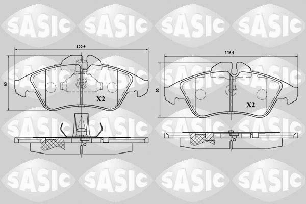 Sasic 6216067 - Тормозные колодки, дисковые, комплект www.autospares.lv