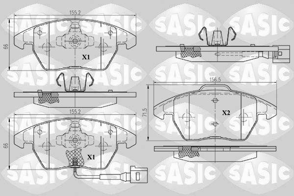 Sasic 6216004 - Bremžu uzliku kompl., Disku bremzes www.autospares.lv