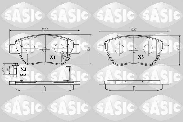 Sasic 6216005 - Bremžu uzliku kompl., Disku bremzes www.autospares.lv