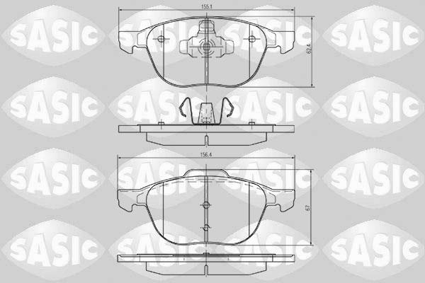 Sasic 6216001 - Тормозные колодки, дисковые, комплект www.autospares.lv