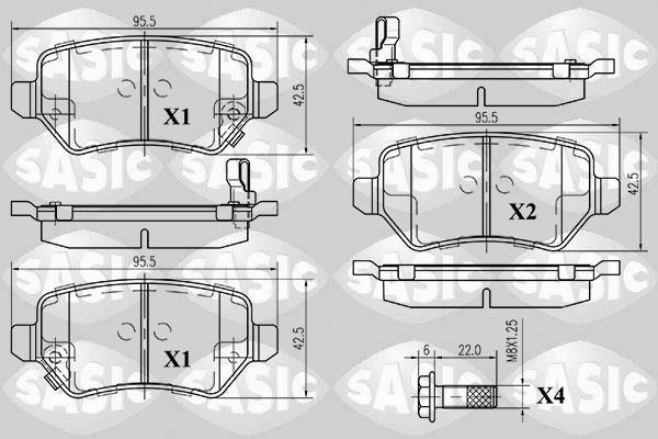 Sasic 6216008 - Bremžu uzliku kompl., Disku bremzes www.autospares.lv