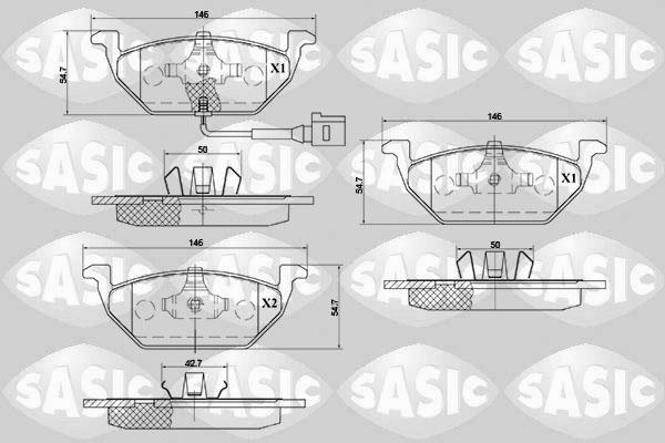 Sasic 6216002 - Bremžu uzliku kompl., Disku bremzes www.autospares.lv