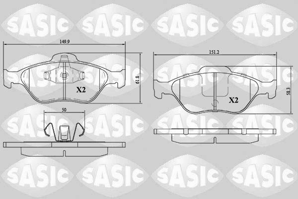 Sasic 6216007 - Brake Pad Set, disc brake www.autospares.lv