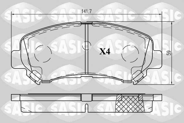 Sasic 6216019 - Bremžu uzliku kompl., Disku bremzes www.autospares.lv