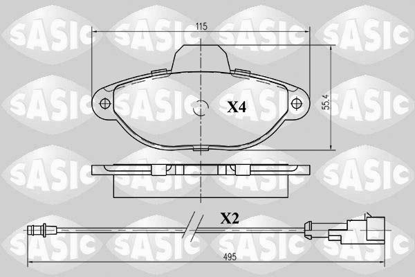 Sasic 6216010 - Brake Pad Set, disc brake www.autospares.lv