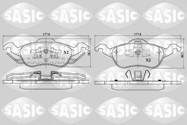 Sasic 6216018 - Bremžu uzliku kompl., Disku bremzes www.autospares.lv