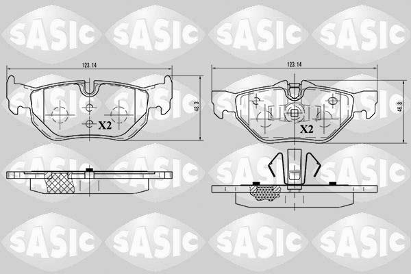 Sasic 6216012 - Bremžu uzliku kompl., Disku bremzes www.autospares.lv