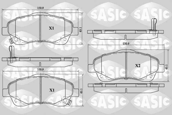 Sasic 6216017 - Bremžu uzliku kompl., Disku bremzes www.autospares.lv