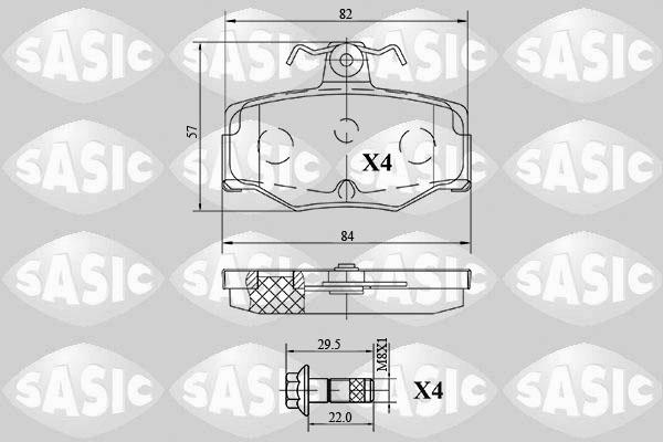 Sasic 6216084 - Bremžu uzliku kompl., Disku bremzes www.autospares.lv